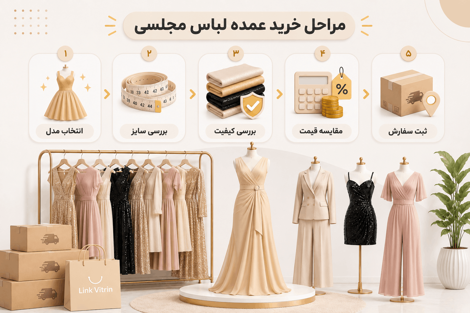 مراحل خرید عمده لباس مجلسی